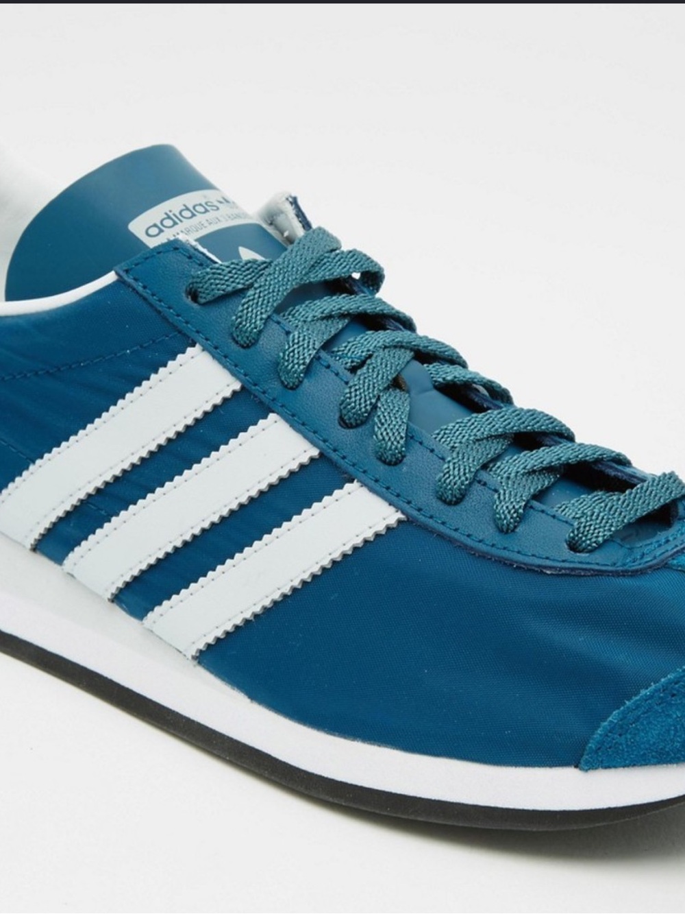 adidas Country OG White and Green Teal Low-Profile Sneakers Sz 11